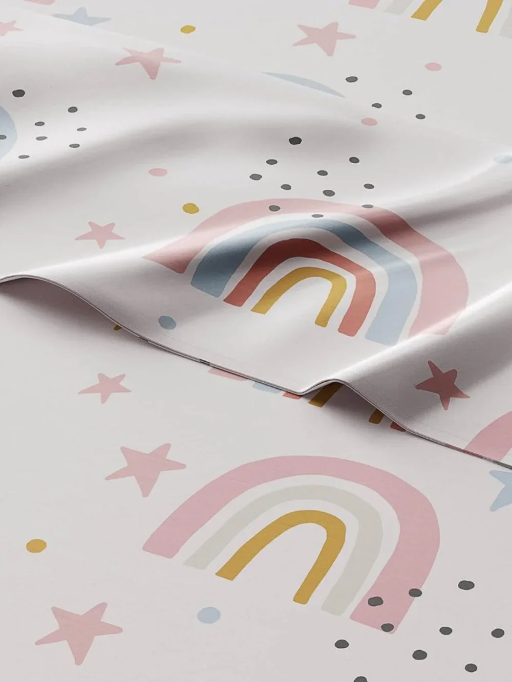 Kids Twin Rainbow Sparkles Bed Sheets - 3 Piece Rainbow Sparkles Sheet Set